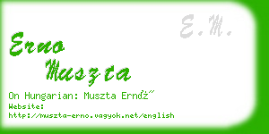 erno muszta business card